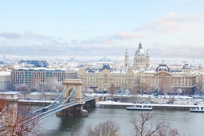 La blanca navidad llega a Budapest