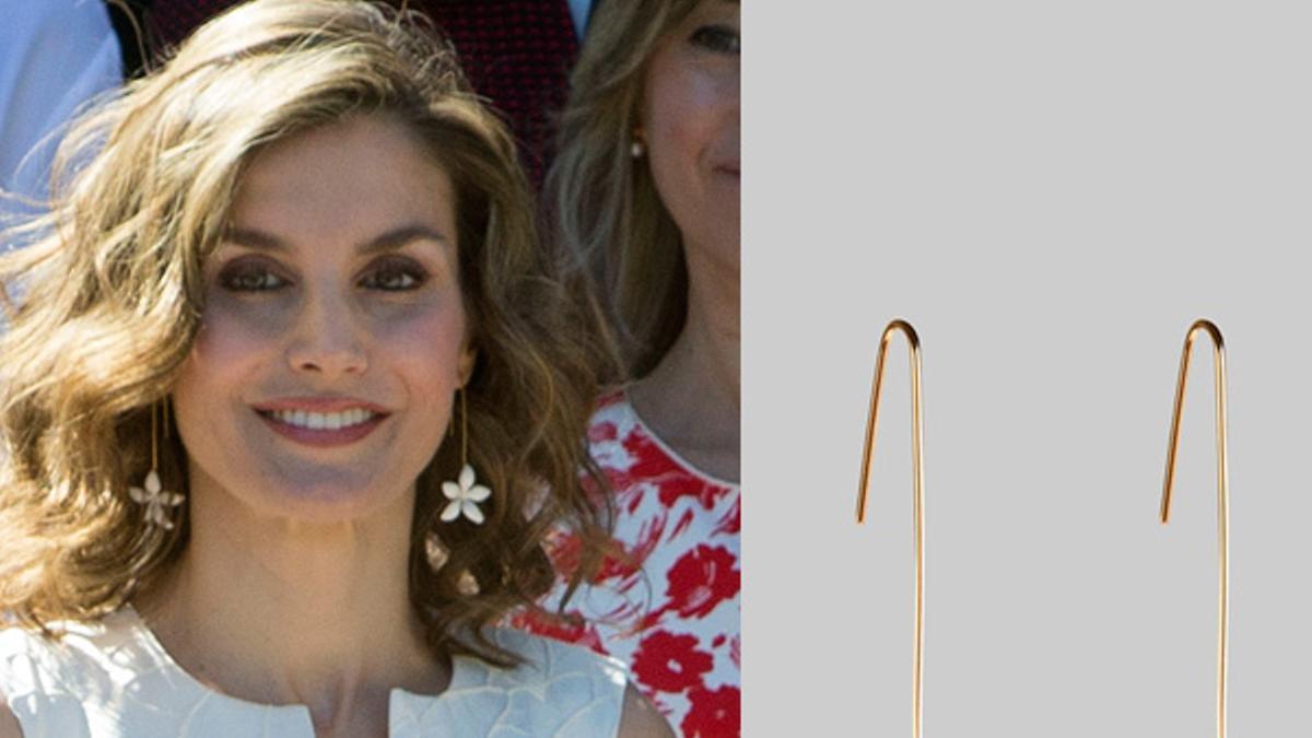 Los pendientes de Letizia Ortiz de la colección 'Falling Jasmine'