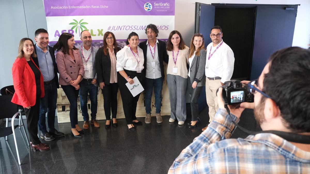 Algunos de los participantes en las jornadas de enfermedades raras en el Centro de Congresos de Elche.