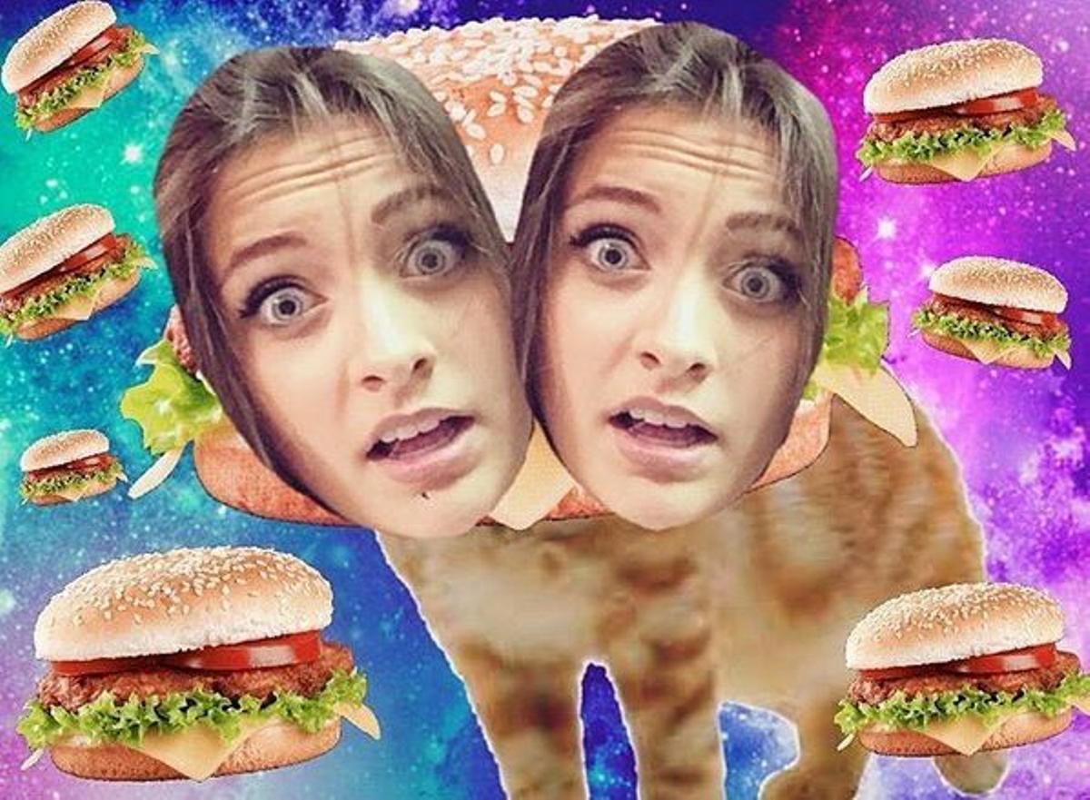 El collage de Paris Jackson con gatos y hamburguesas