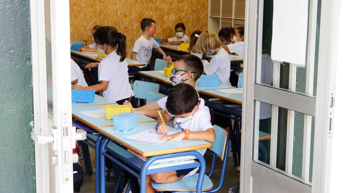 Un aula del Colegio Labor, en Vigo.