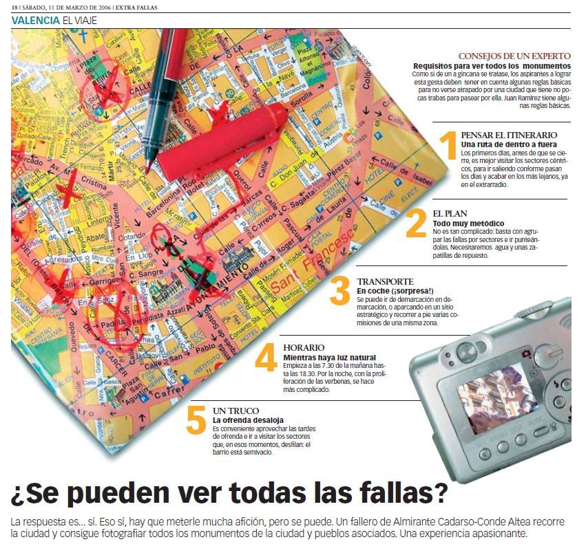 Reportaje en el Extra de Fallas de 2006 dedicado a Joan Ramírez