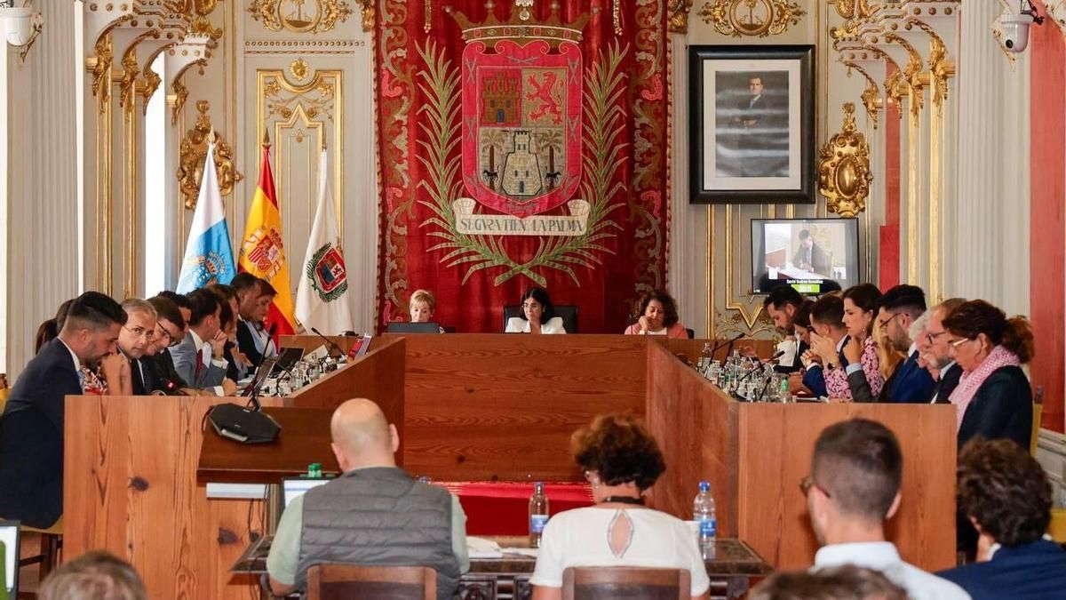 Instante de un pleno en el Ayuntamiento de Las Palmas de Gran Canaria.