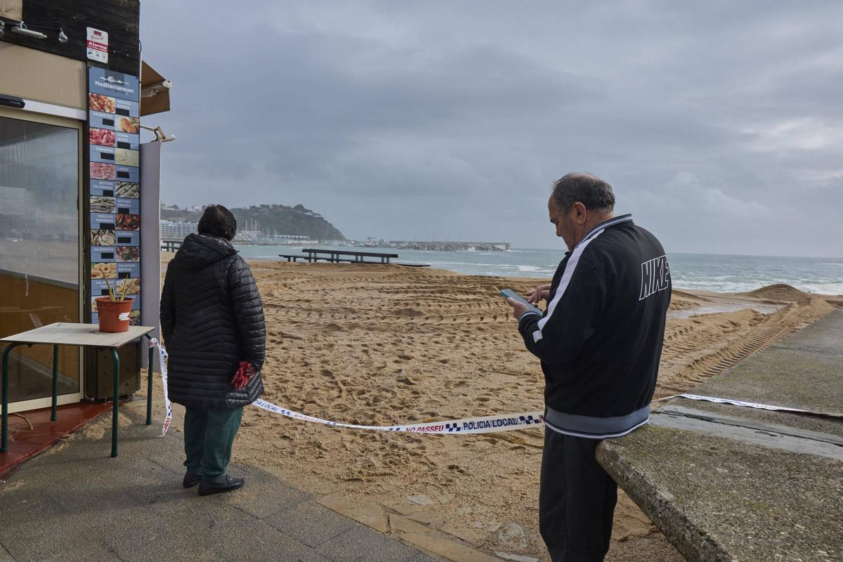 Les fotos dels efectes de la llevantada al passeig de Blanes