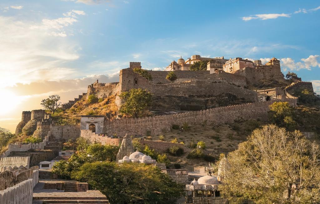 Vista del Fuerte de Kumbhalgarh en India