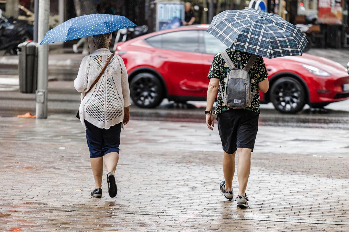 Día lluvioso en Madrid