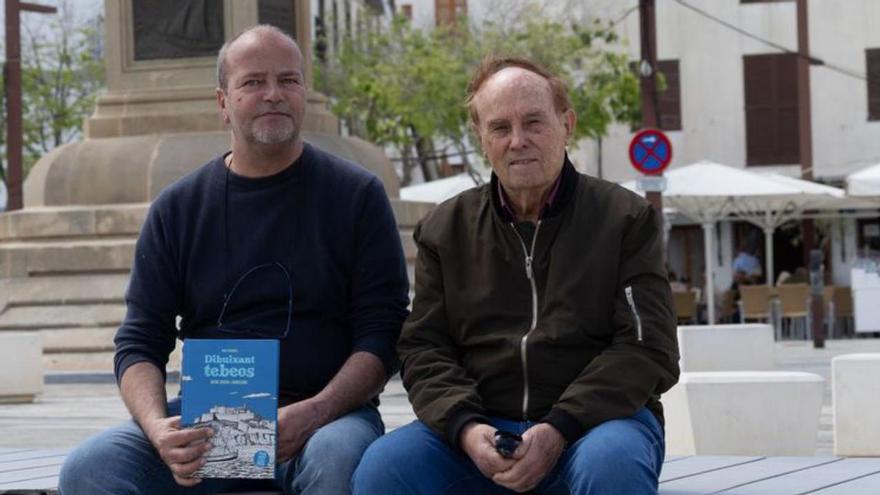 Joan Miquel Morey y Joan Escandell con su último cómic.