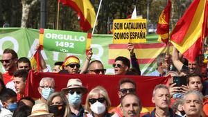 Manifestación del 12 de octubre de 2021 en Barcelona.