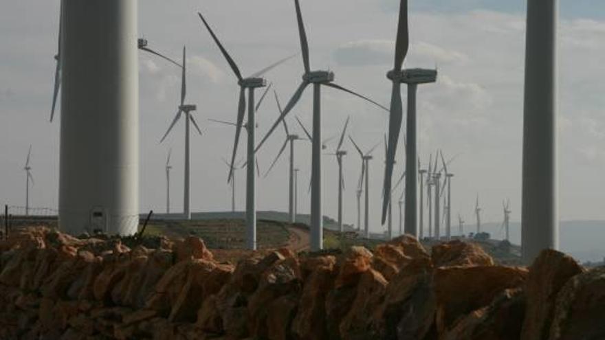 Parque Eólico situado en la comarca de Els Ports.