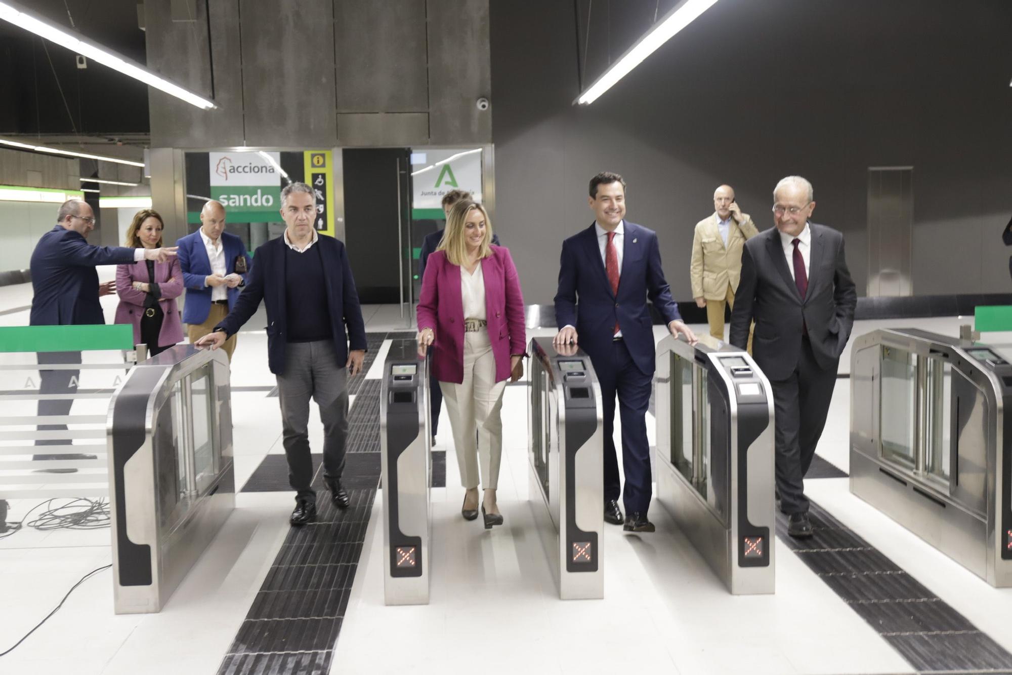 Inauguración de la estación Guadalmedina del metro de Málaga