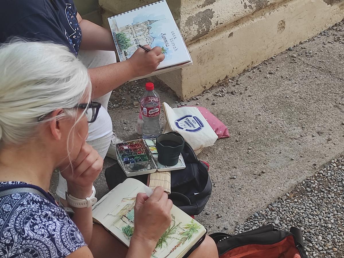 Imatge d'arxiu de pràctica d'Urban Sketching a Manresa