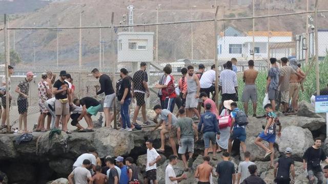 Entrada de migrants a Ceuta.