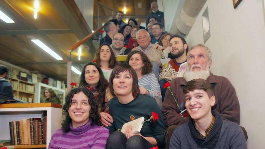 Ana Pontón, en el centro, con otros miembros de su candidatura a la dirección del BNG.