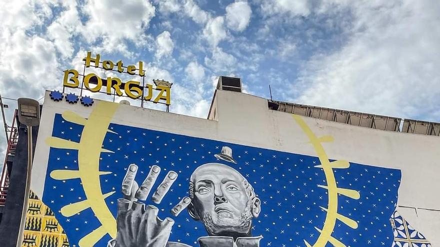 El mural de Diego AS sobre San Francisco de Borja.