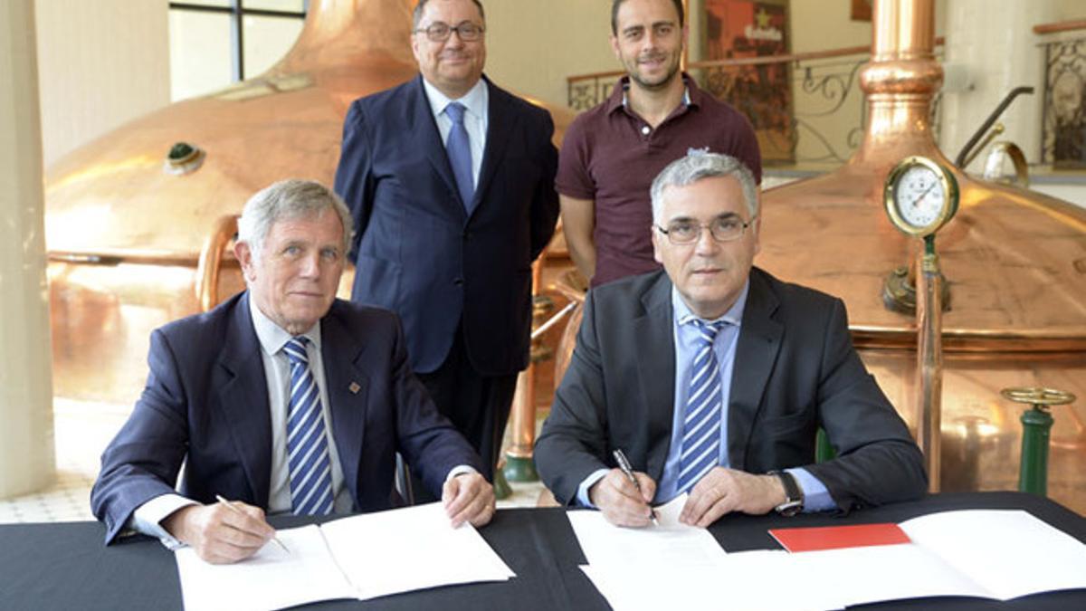 Espanyol y Estrella Damm renovaron su acuerdo de patrocinio