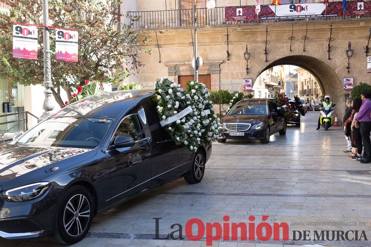 Imágenes del funeral en Caravaca de algunas de las víctimas del incendio en las discotecas de Murcia