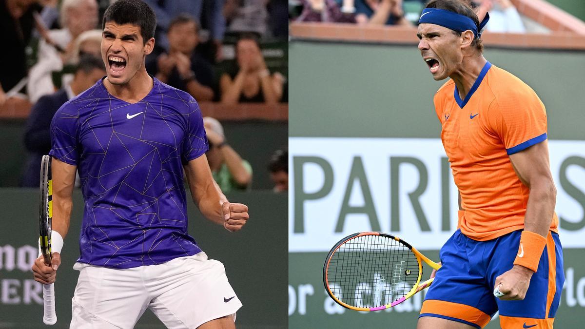 Tenis. Indian Wells. Carlos Alcaraz y Rafa Nadal