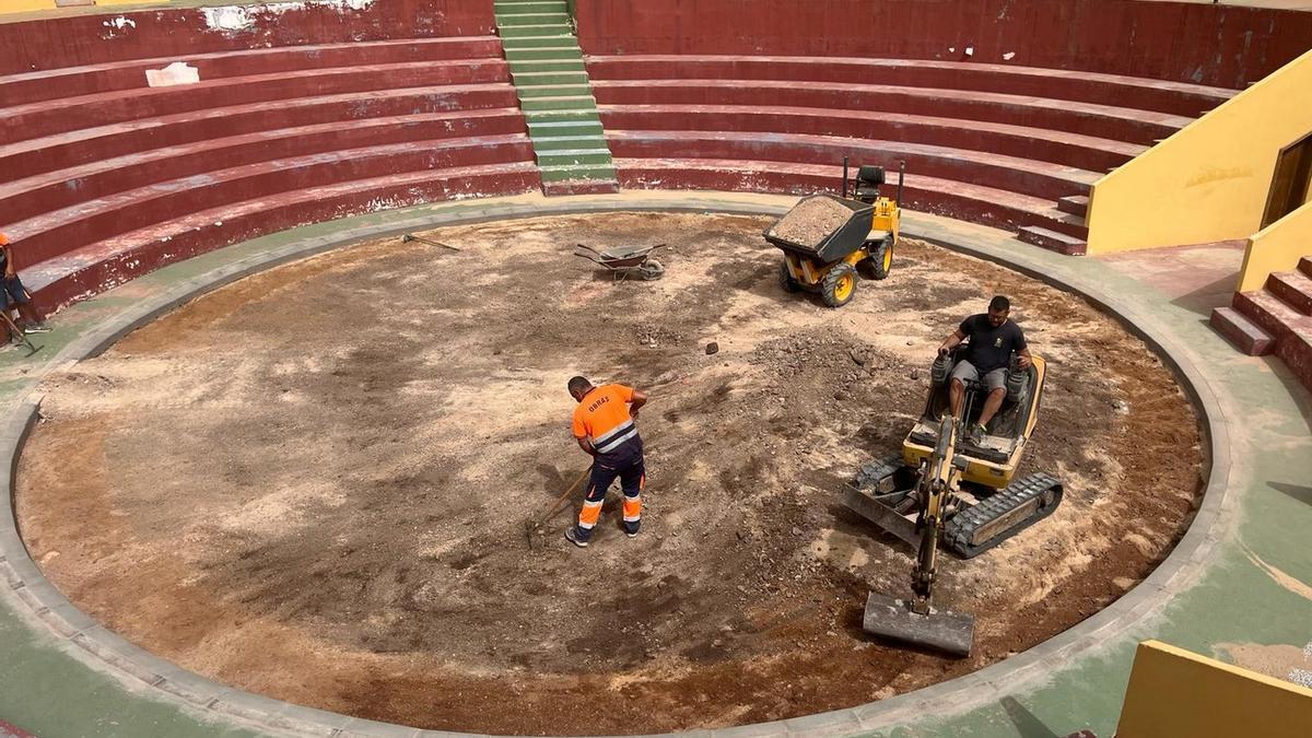 Terrero de lucha canaria de La Lajita, en el municipio de Pájara, Fuerteventura.