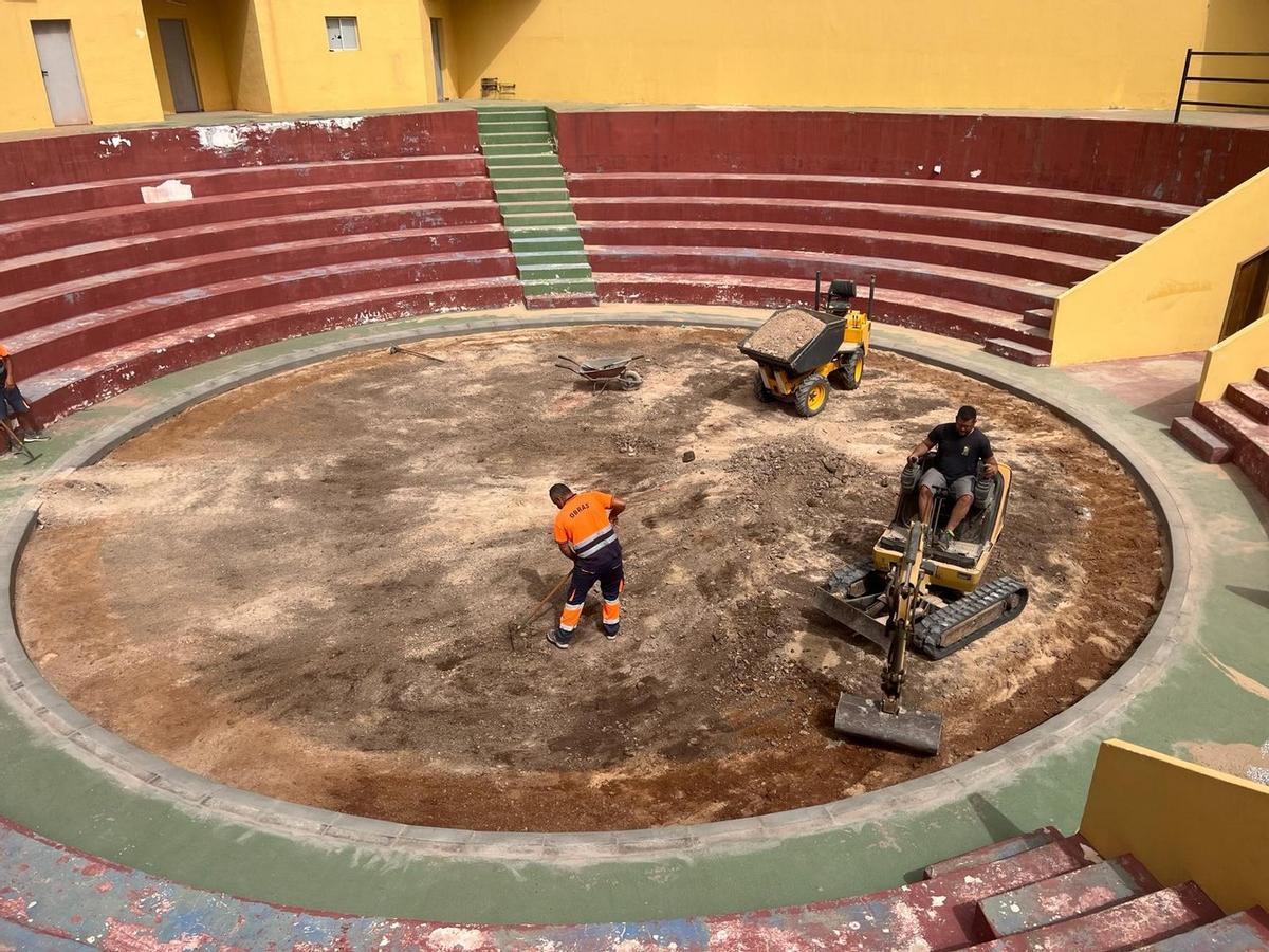 Terrero de lucha canaria de La Lajita, en el municipio de Pájara, Fuerteventura.