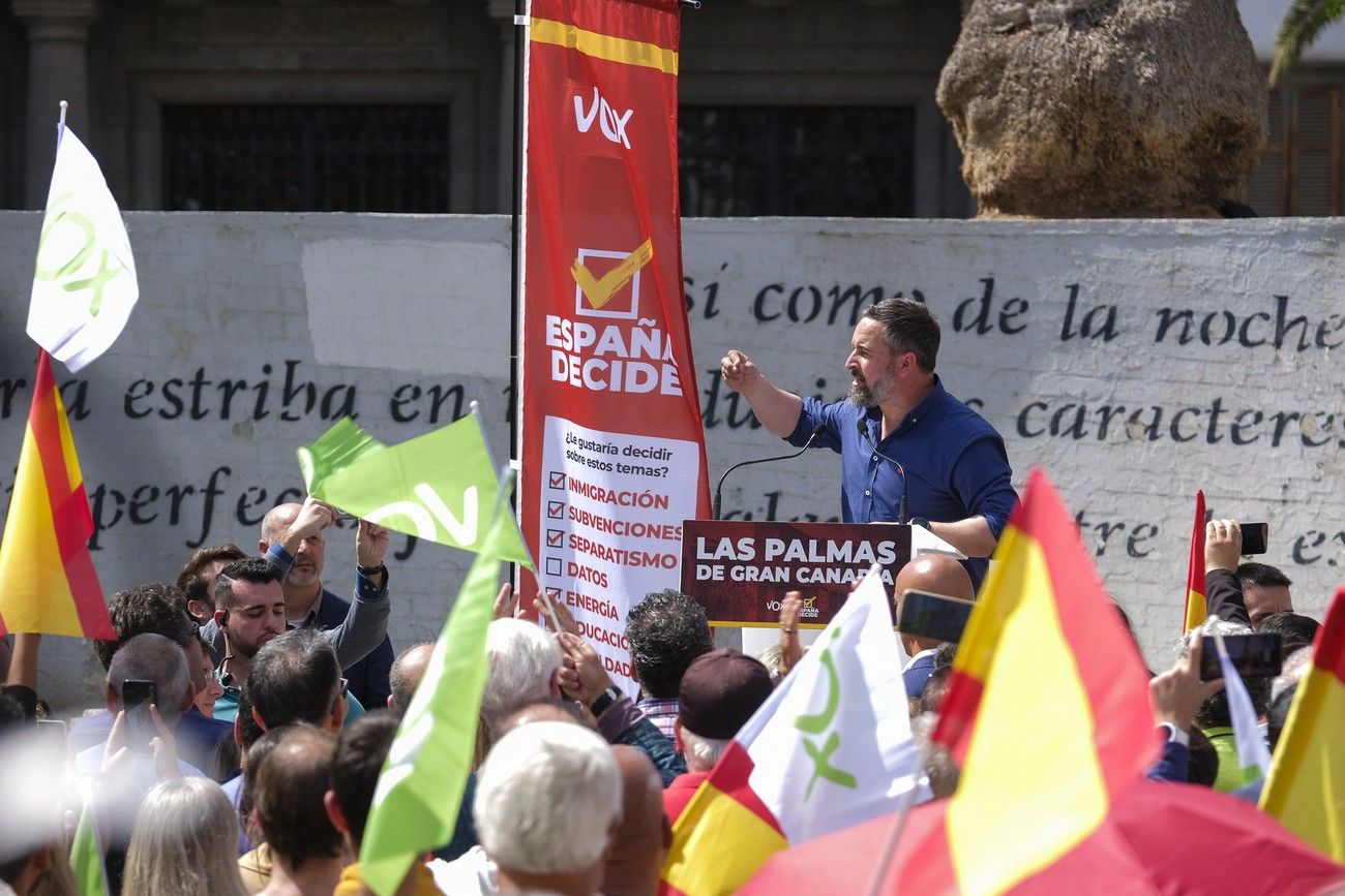 Mitin del presidente de VOX, Santiago Abascal, en Las Palmas de Gran Canaria