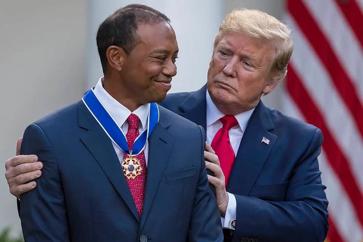 Woods fue condecorado por Trump en su primer mandato con el que guarda una gran relación personal