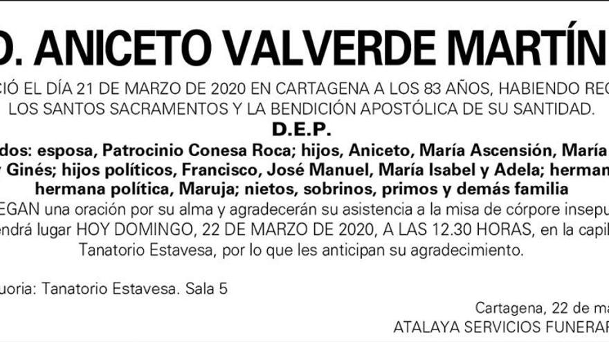 D. Aniceto Valverde Martínez