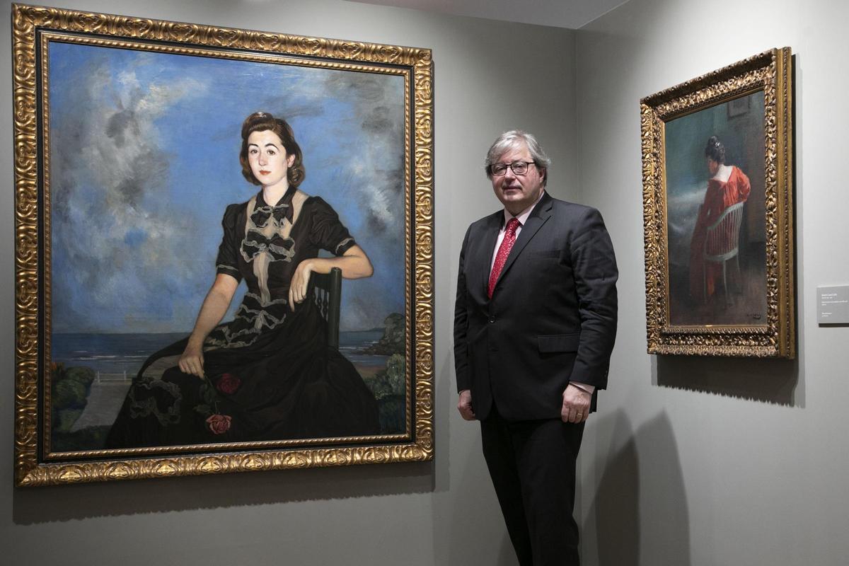 El abogado y coleccionista de arte, Luis Trigo, en el Casino de Agricultura.