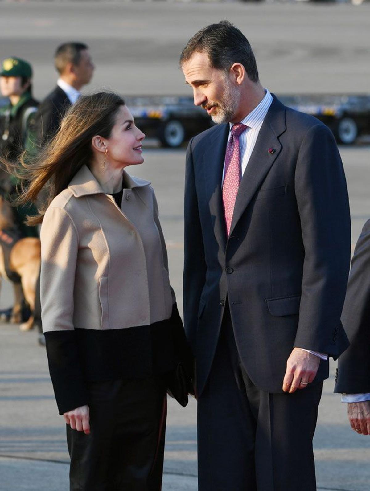 Letizia Ortiz junto a Felipe VI en Japón