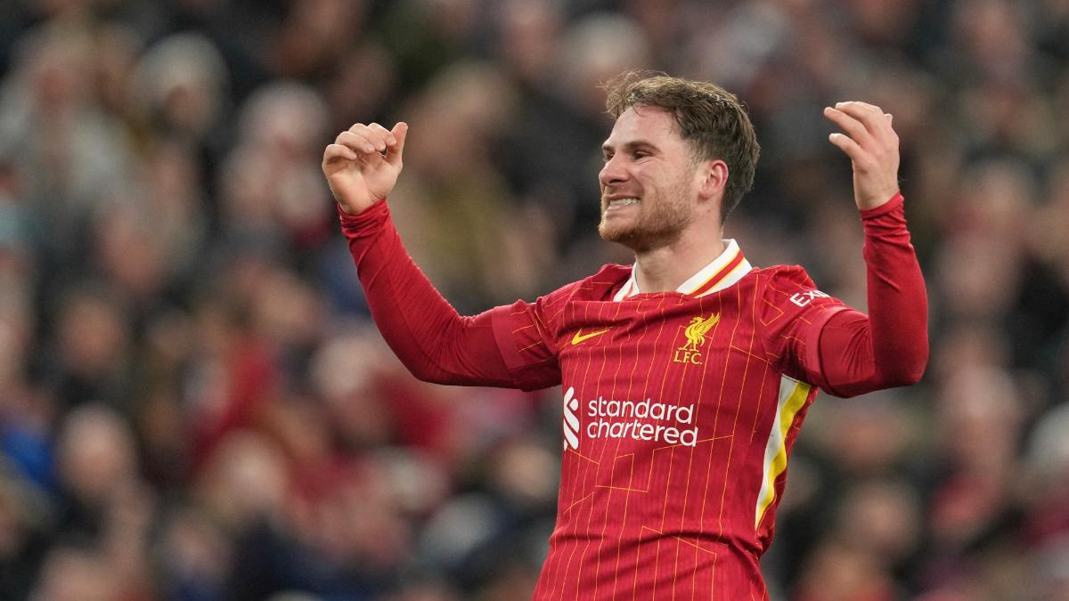 Mac Allister celebra el definitivo 2-0 ante el Newcastle