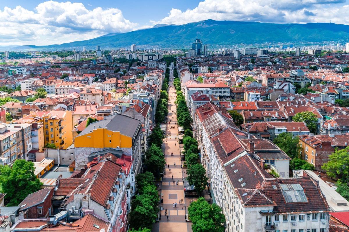 Panorámica de las calles de Sofía (Bulgaria)