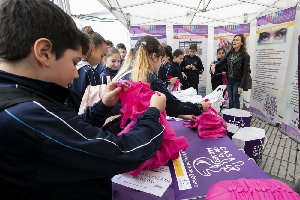 Izado de bandera feminista y Feria de la Igualdad