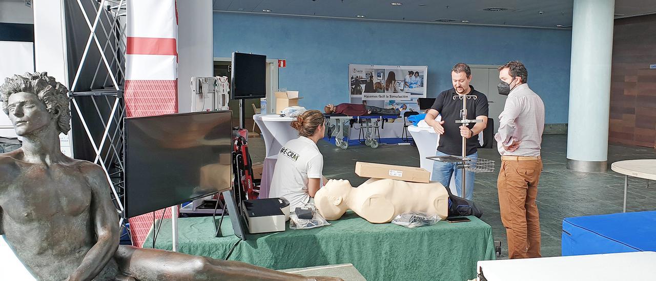 Preparativos del congreso en las instalaciones del Auditorio Mar de Vigo