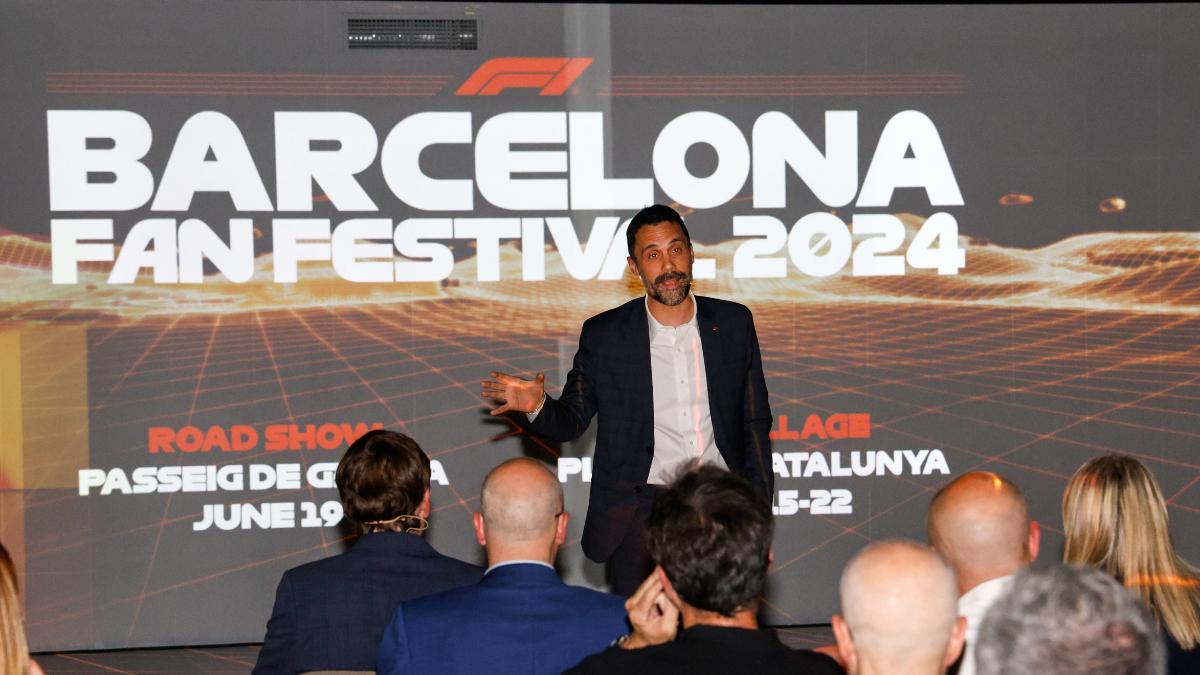 Roger Torrent, presidente del Circuit, durante la presentación en la casa Amatller