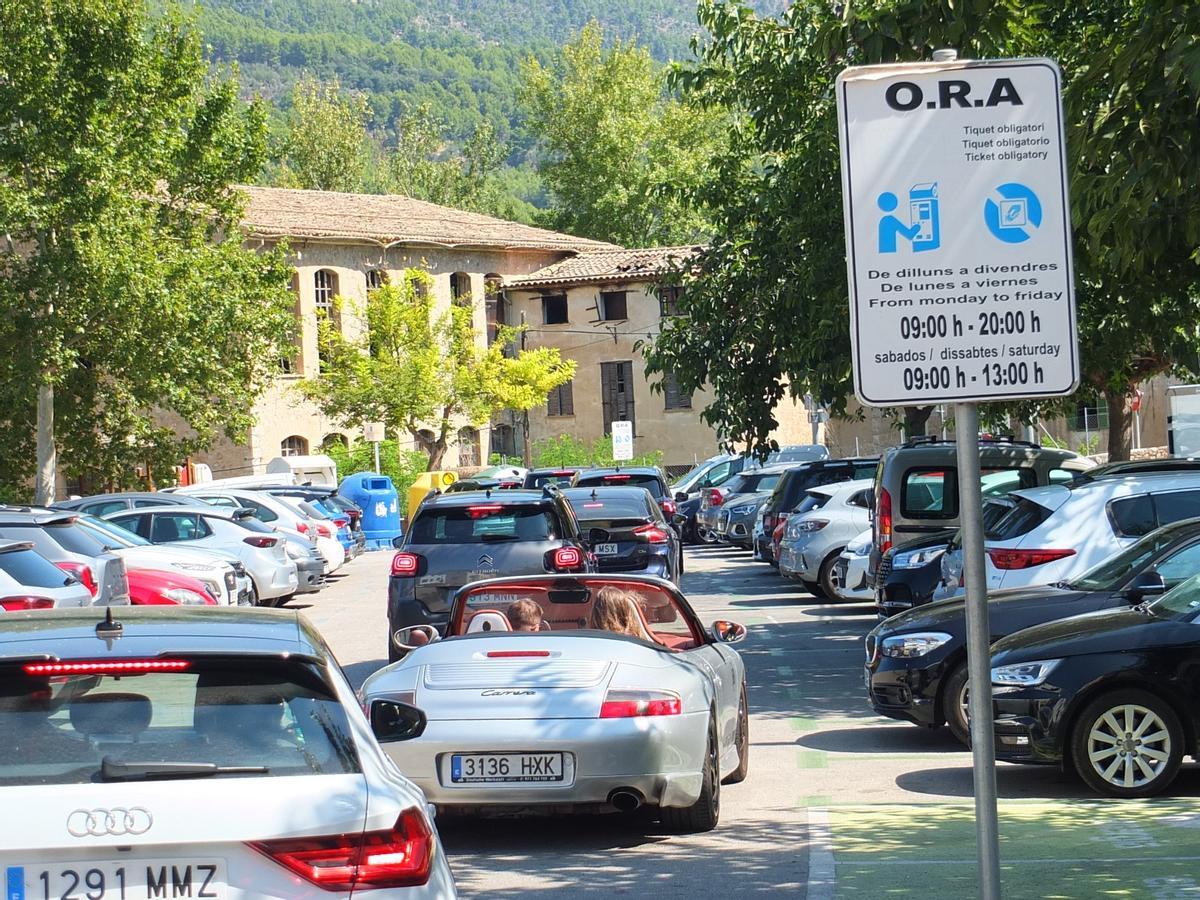 Una imagen de la plaza de les Teixidores de Sóller.