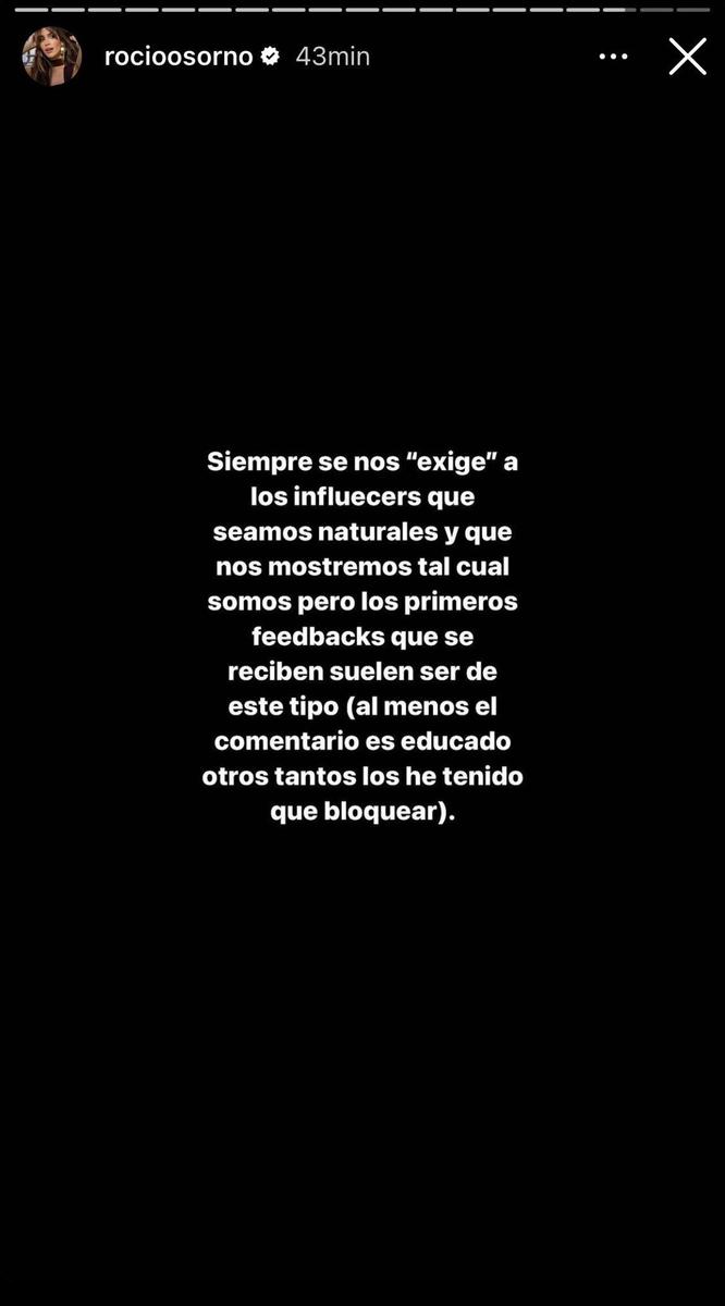 Rocío Osorno habla sobre las críticas en Instagram