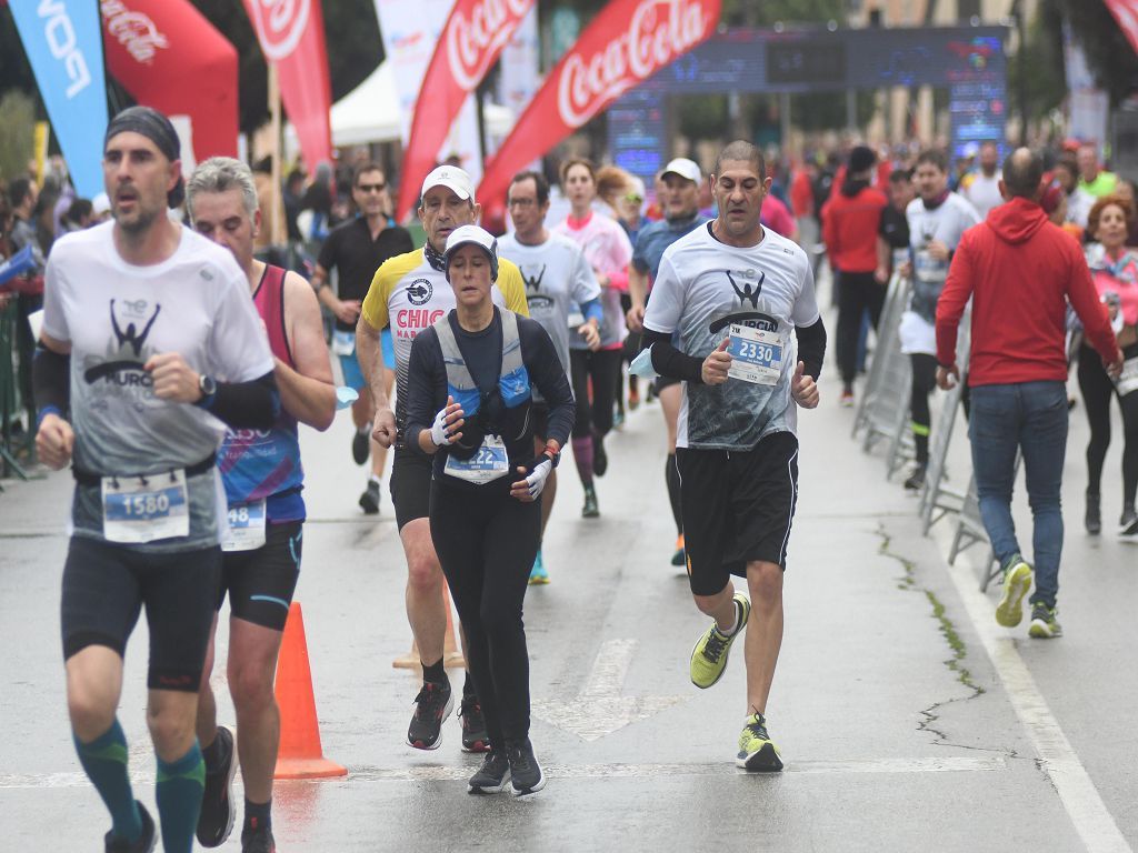 Llegada y podios de la 10k, la media maratón y la maratón de Murcia (I)