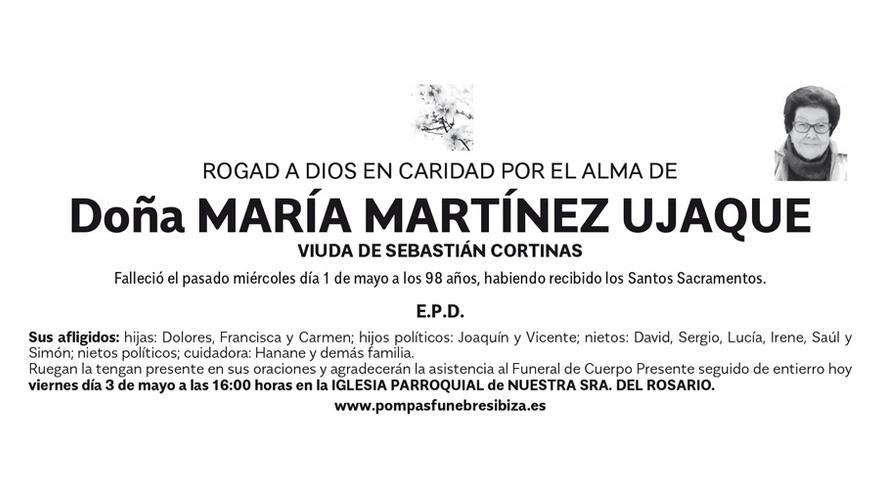 Esquela María Martínez Ujaque