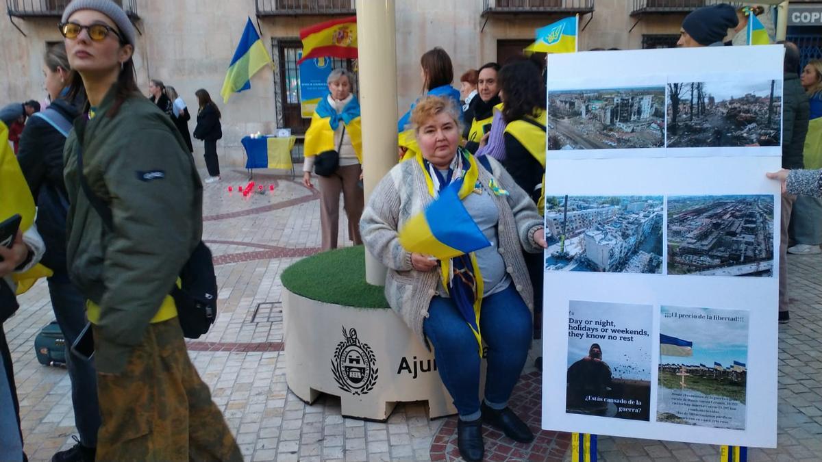 Manifestación en Elche por la paz en Ucrania