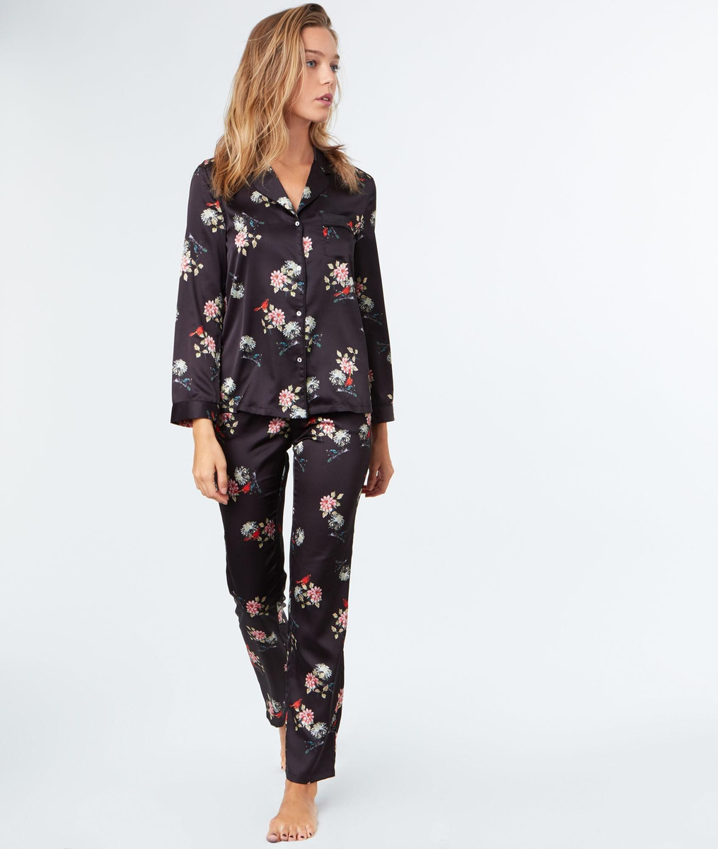 Pijama de satén estampado, Etam