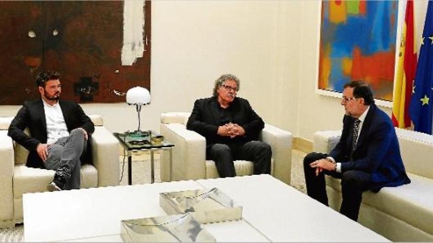Gabriel Rufián i Joan Tardà van reunir-se ahir amb el president Mariano Rajoy per dir-li que no pensen investir-lo president.