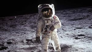 Buzz Aldrin,tripulante del Apolo XI,en la la Luna.