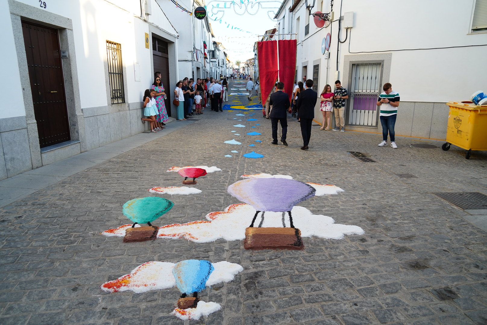 San Roque y alfombras de sal en Dos Torres