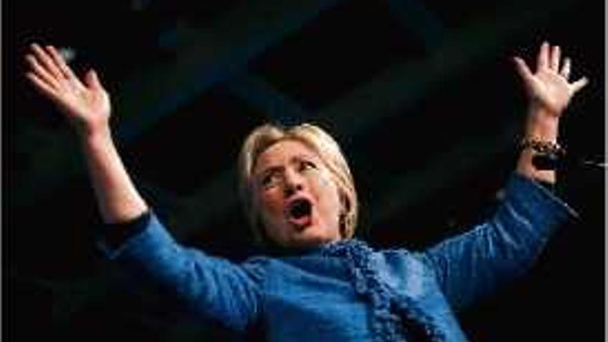 Hillary Clinton, eufòrica després d&#039;una nit de victòries.
