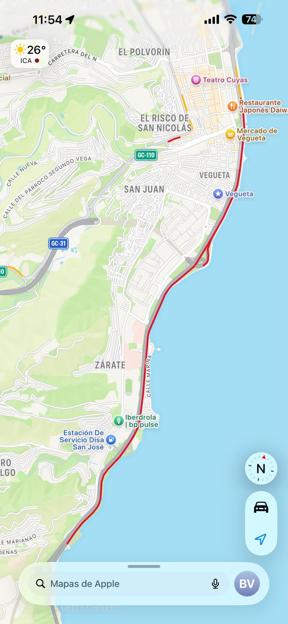 Retenciones en la Avenida Marítima tras un accidente con varios vehículos