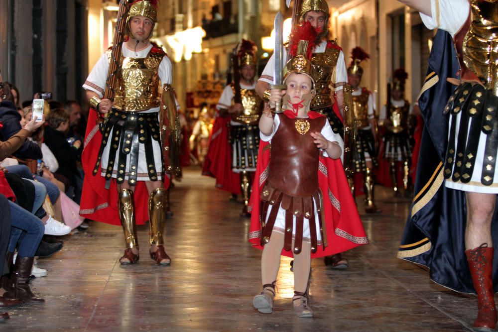 El primer trono mixto de Cartagena marca la procesión del Prendimiento