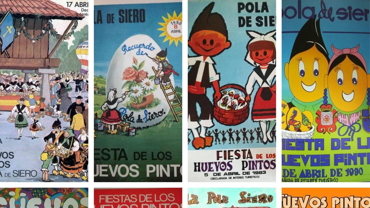 Los carteles de Güevos Pintos: así se dibujó la tradición polesa a lo largo de los años