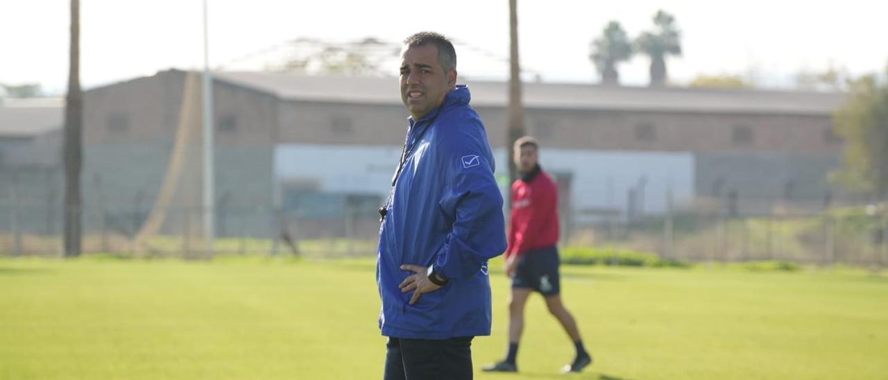 Germán Crespo, durante la sesión de trabajo de este jueves.