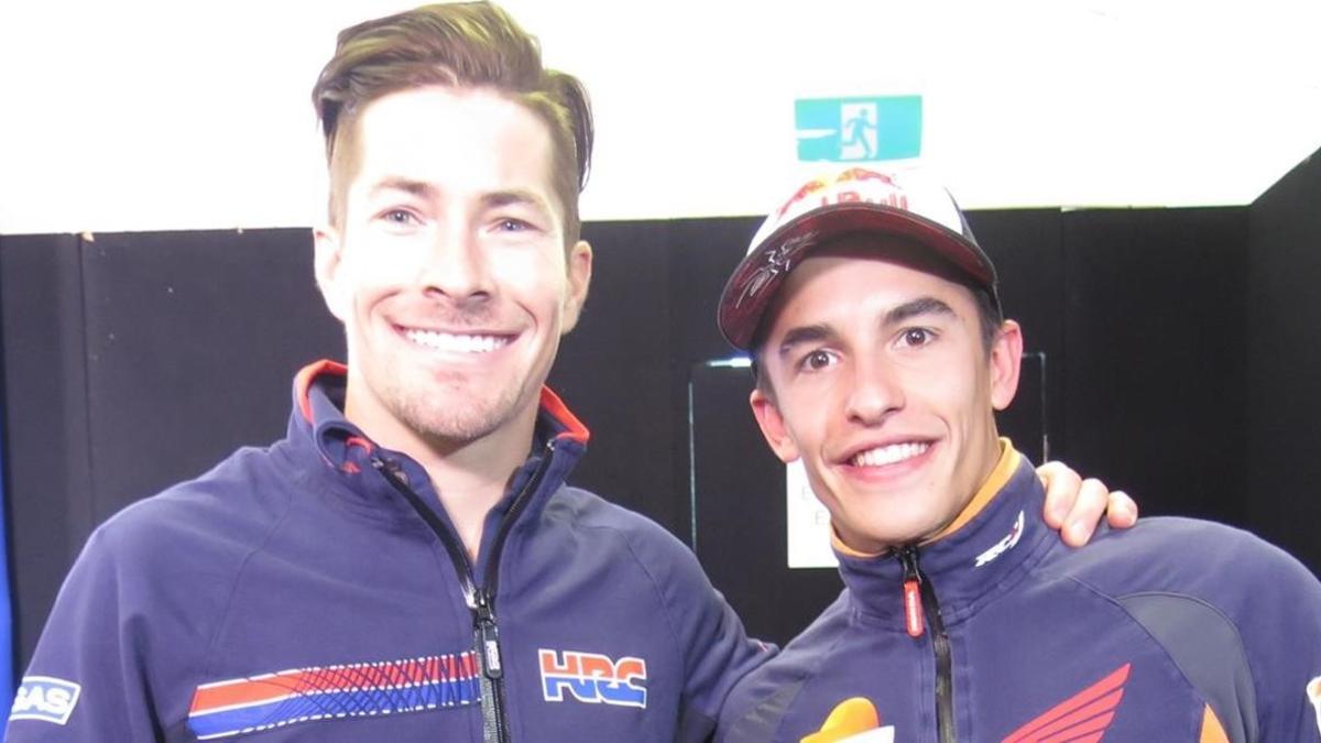 Nicky Hayden y Marc Márquez, en Pihllip Island.