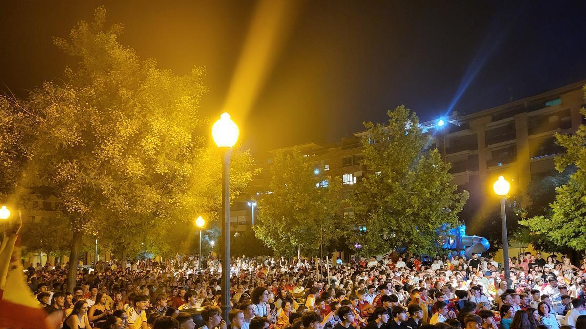 Así se celebró la victoria de España frente a Francia en Ontinyent