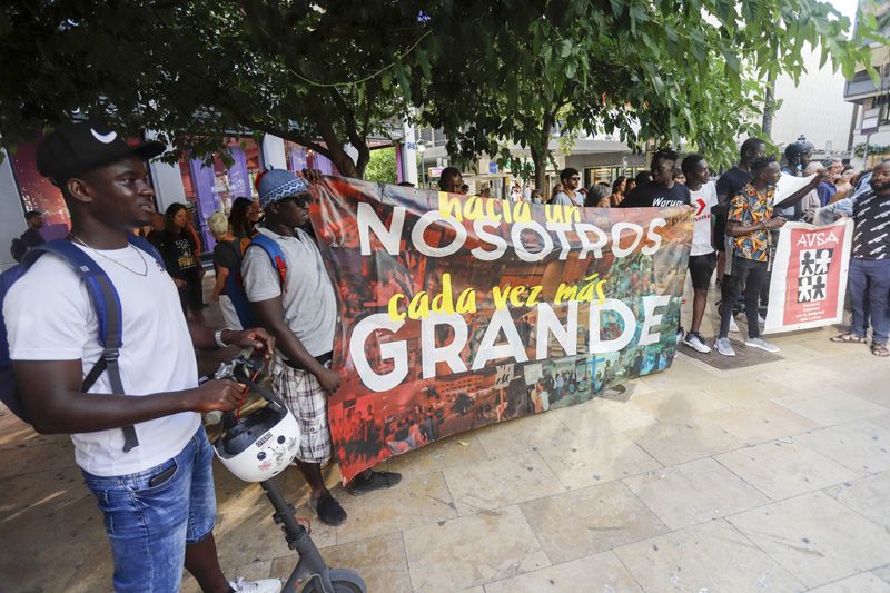 Manifestación en València contra los fallecidos en la valla de Melilla